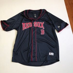 Boston Red Sox MLB True Fan Full Button Mens Baseball Jersey, XL